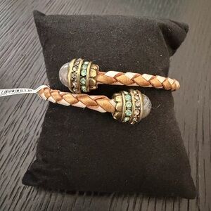 Ann Taylor Gold and Brown Braided Bracelet